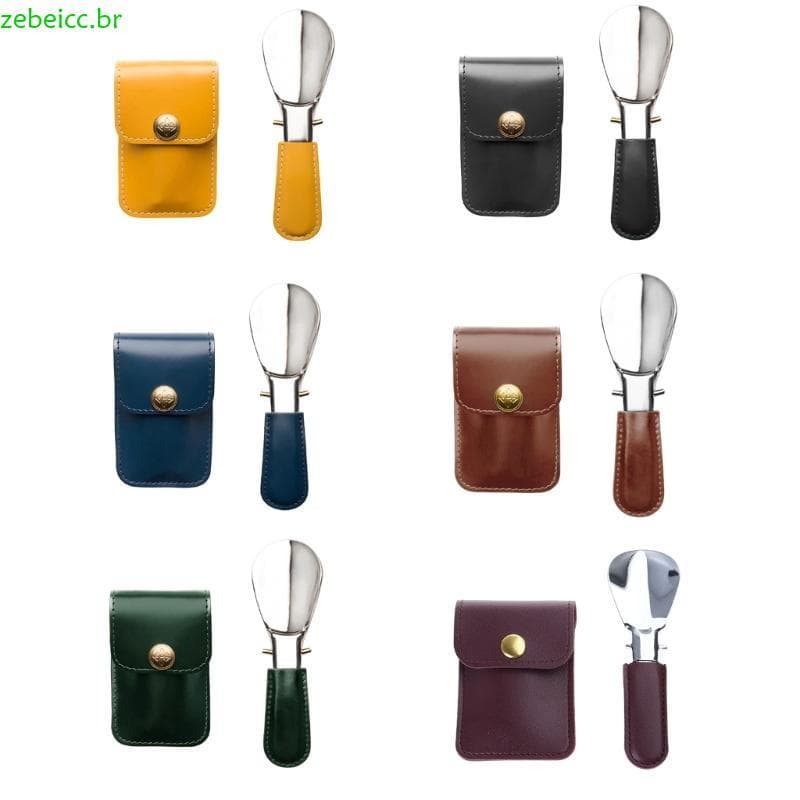 zebeicc Portátil Dobrável Calçadeira Aço Inoxidável Ergonômico Aperto Couro Sapato Chifre Levantador Para Escri