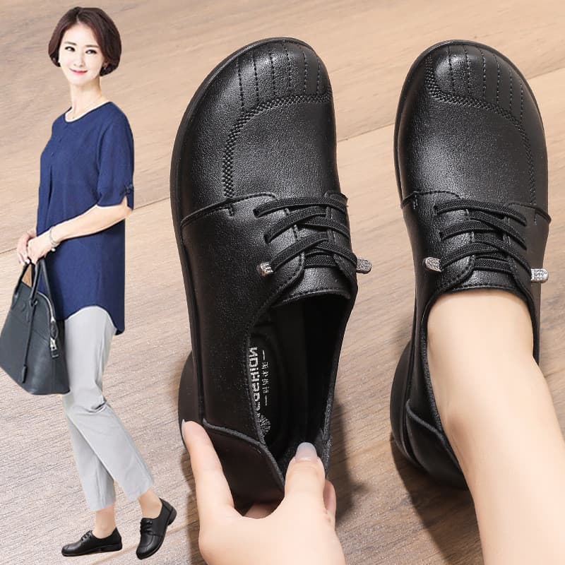 Primavera outono mãe sapatos de meia-idade idosos sapatos femininos sapatos de sola macia não cansado pés 2026 antiderra