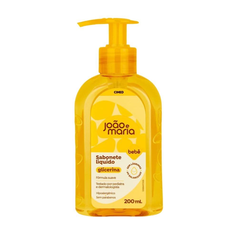 Sabonete Líquido Bebê João e Maria Glicerina 200ml