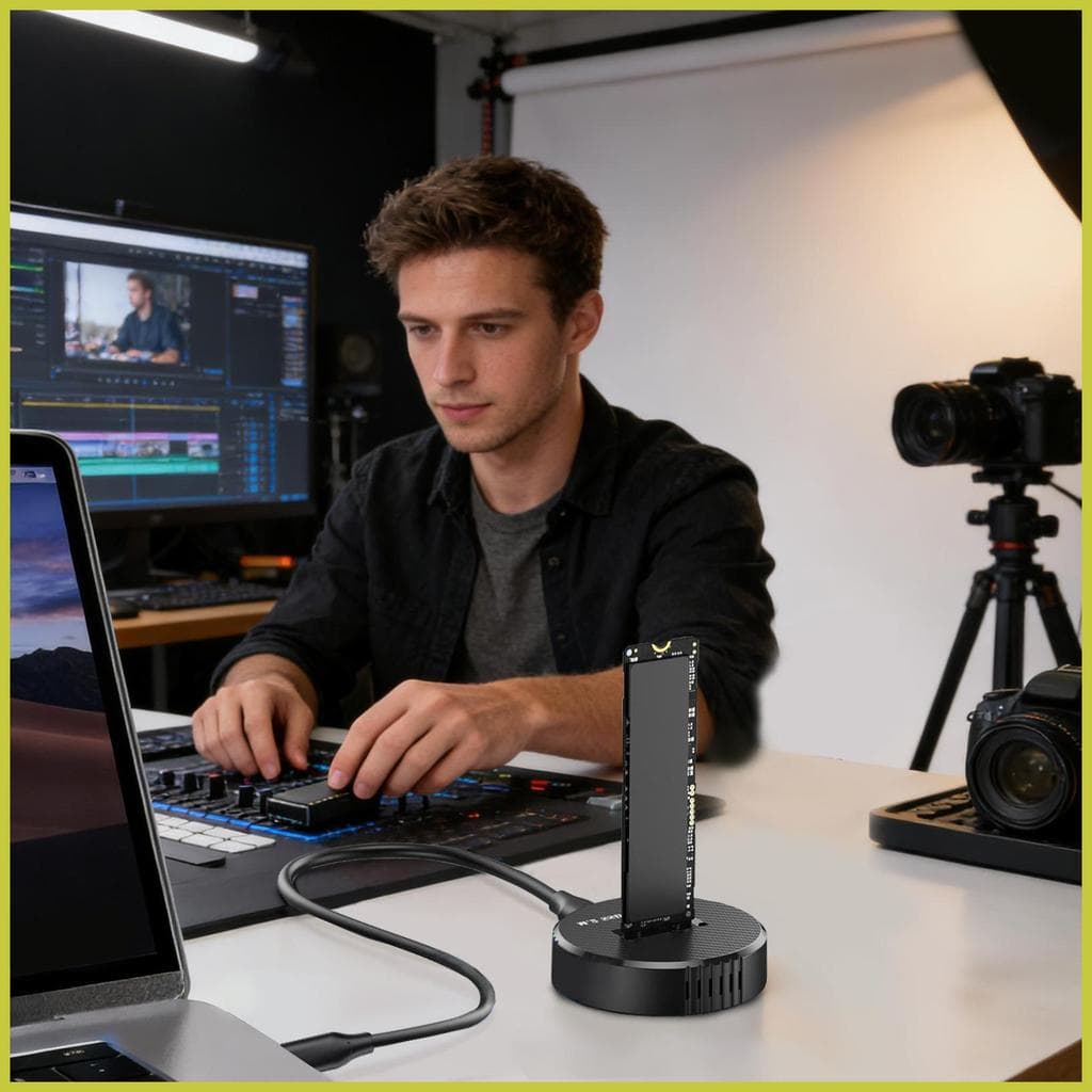 Gabinete De Disco Rígido Externo 10Gbps , Portátil , Estação De Acoplamento Para Computador Desktop gelat2br