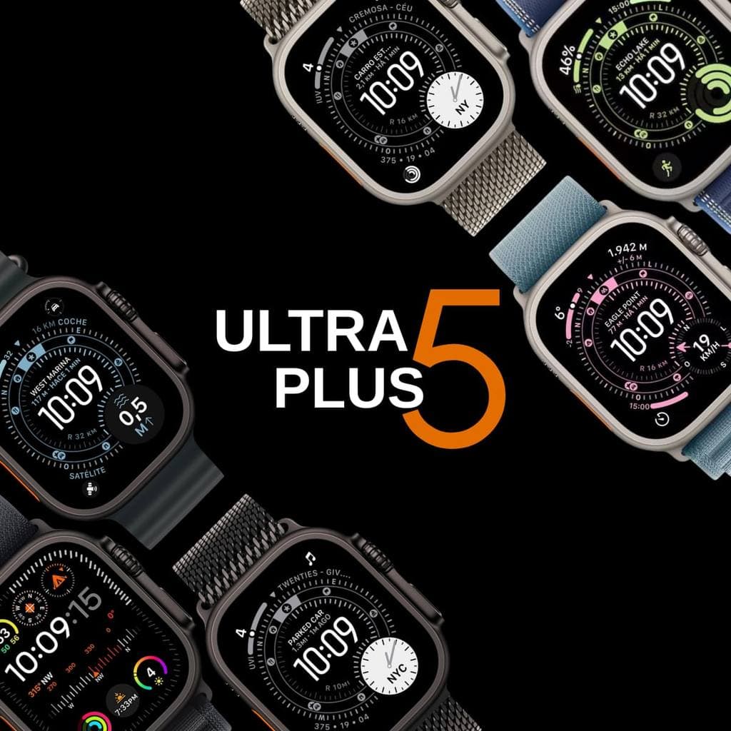 Relógio Smartwatch Ultra 5 Pro Plus Super Amoled 8ATM lançamento 2026 Envio Imediato Microwear W69
