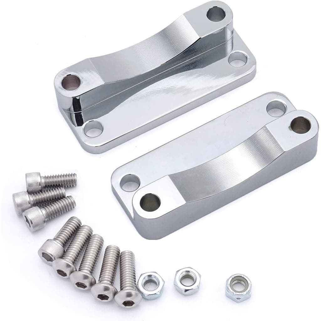 Kit de espaçador de elevação de 20mm para para-lama dianteiro Wsays Touring, adaptador de elevação cromado compatível co