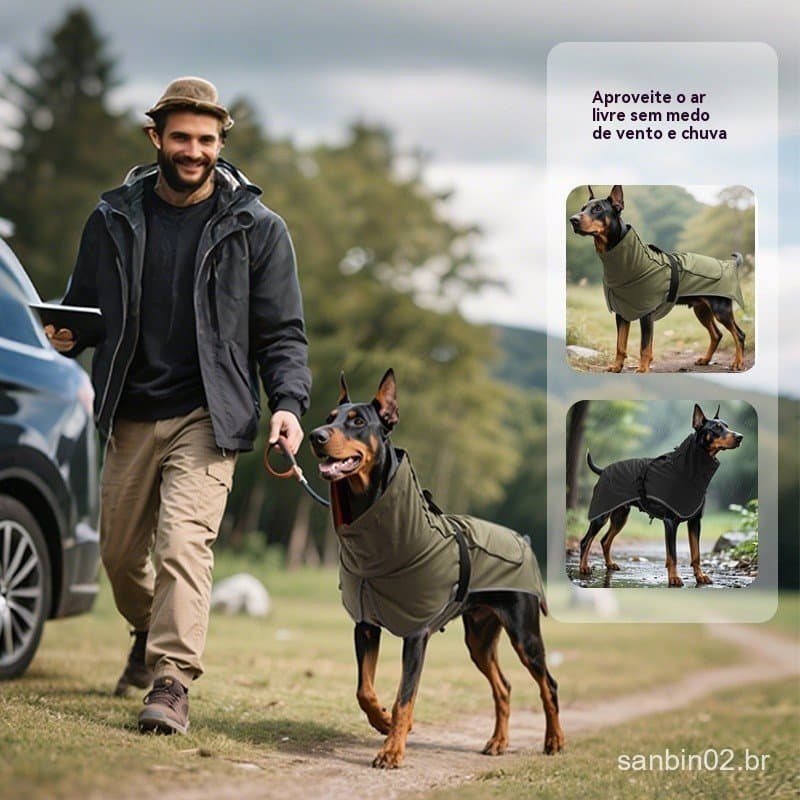 Roupas para Cães Jaqueta para Animais de Estimação Impermeável à Prova de Chuva Corta-Vento THKQ