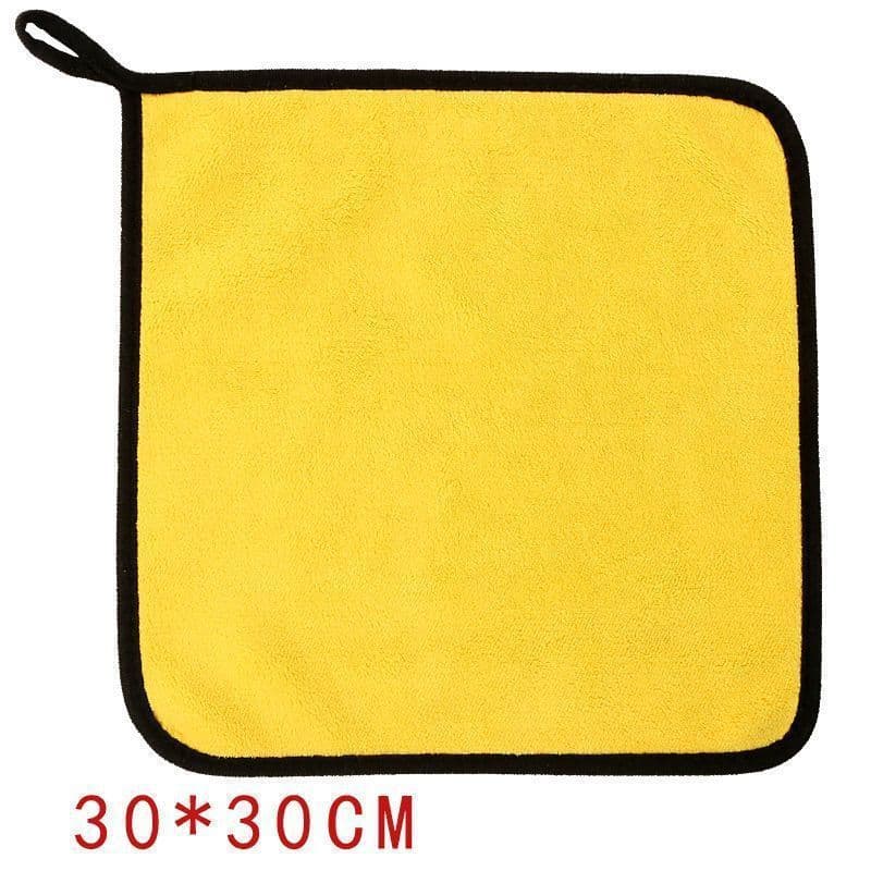 Dupla face espessada Coral velo toalha de lavagem de carro forte absorção de água sem fiapos macio sem danos à pintura d