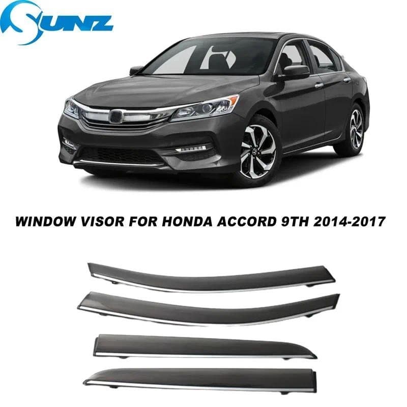 Viseira De Janela Lateral Para Honda Accord 9th MK9-CR 2014 2015 2016 2017 Defletores De Carro Proteção Contra Intempéri