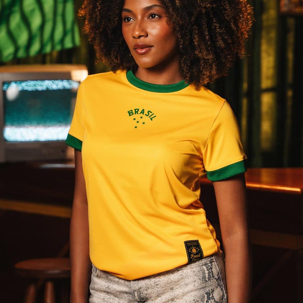 Camisa Brasil Urban Dry Amarela Feminina
