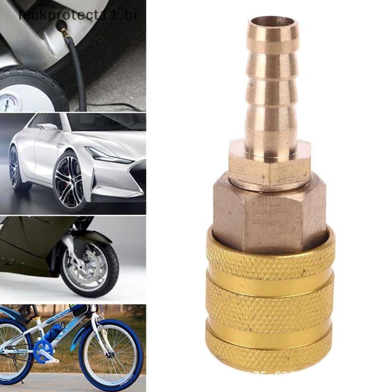 LTBR 6mm/8mm Clipe De Válvula De Pneu De Carro Braçadeira De Bico De Bomba Conector De Latão Sólido Bicicleta Motociclet