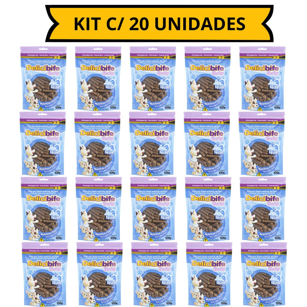 DELICIBIFE BABY COM LEITE 100G - KIT 20