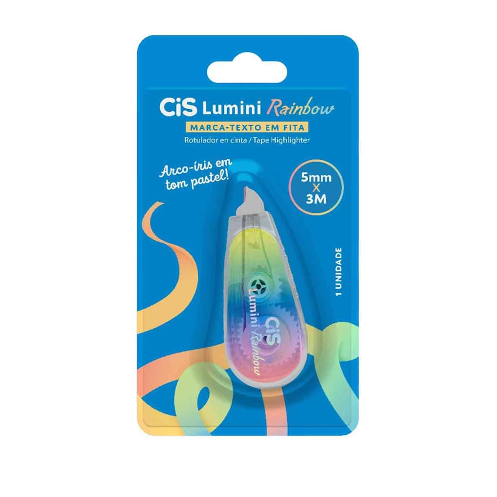 Marca texto em fita CIS RAINBOW - UNIDADE