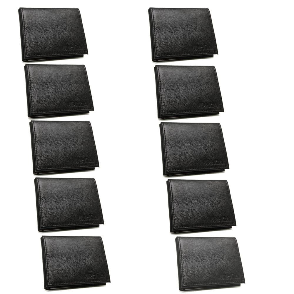 Kit 10 Carteira Masculina Couro Em L Plasticos Internos Porta CNH Cartoes e Cedulas Revenda Atacado