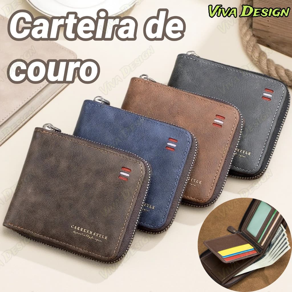 Carteira Curta Masculina – Porta-Cartões Vertical Fosco Vintage, Bolsa Dupla Fina Para Estudante, Homens, Trabalho