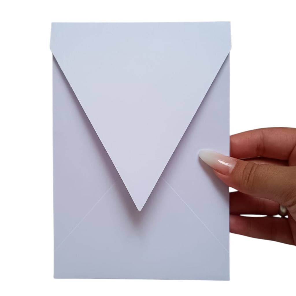 Envelope A6 Bico Vertical 11x16cm Branco liso 180g