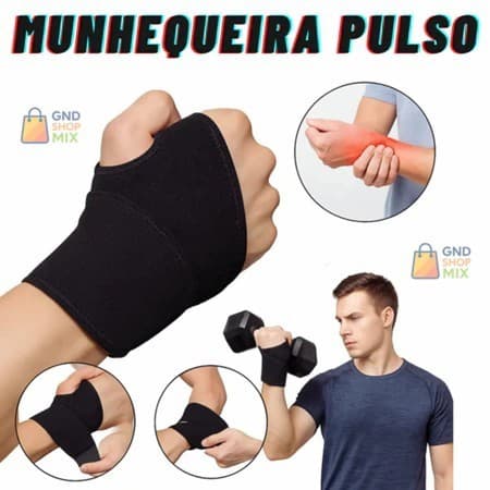 Munhequeira Para Tendinite Órtese Ajustável Neoprene Pulso