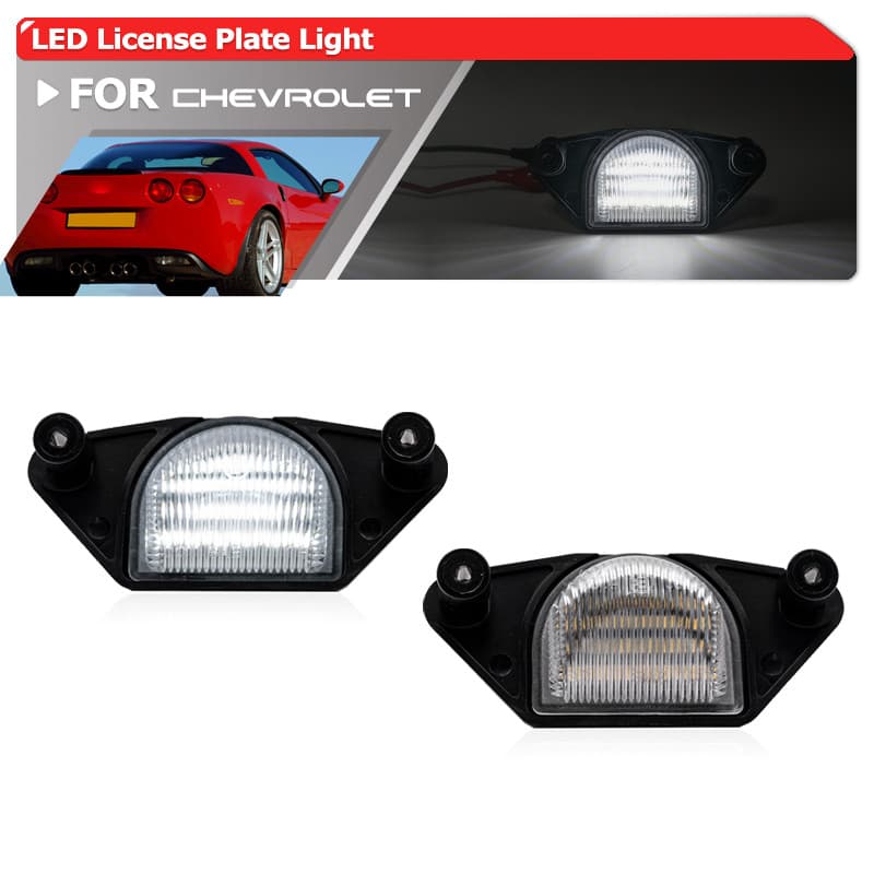 Substituição De Luzes LED Da Placa De Licença Para 1984-2013 Chevrolet Corvette C4 C5 C6 Amortecedor Traseiro Número Tag