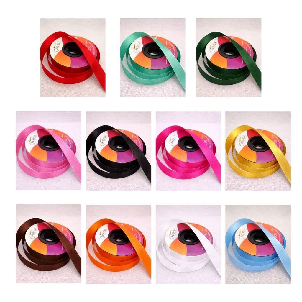 Fita de Tafetá Decorativa Premium 50m 20mm e 35mm  – Ideal para Embalagens