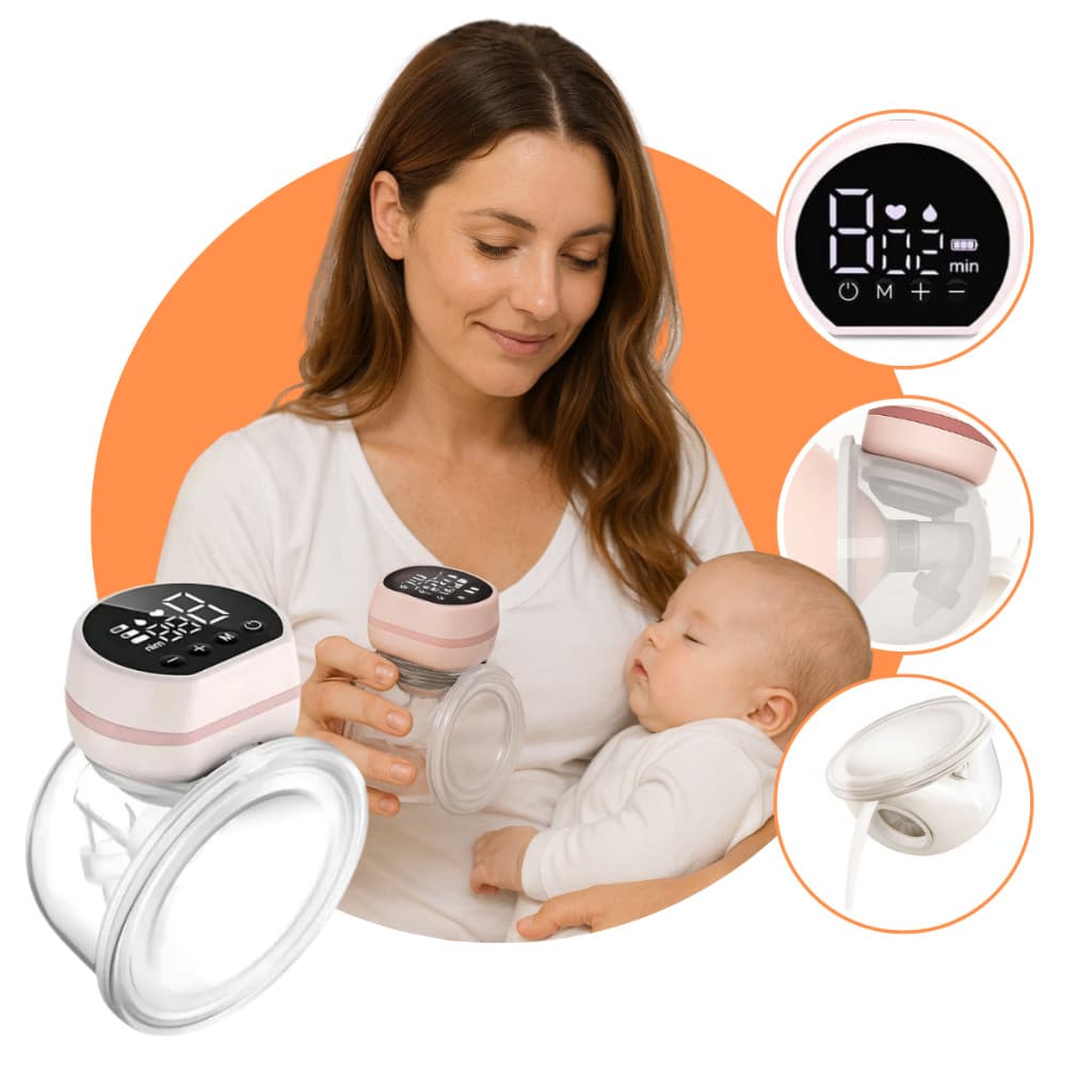 Bomba De Tirar Leite Materno Portátil Recarregável Digital USB com Armazenamento