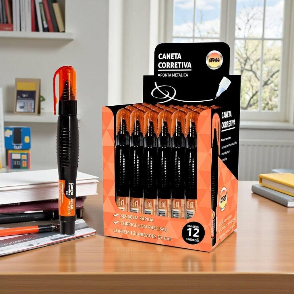 Caneta Corretiva Jocar Office 8ml Metal Dp.c/12