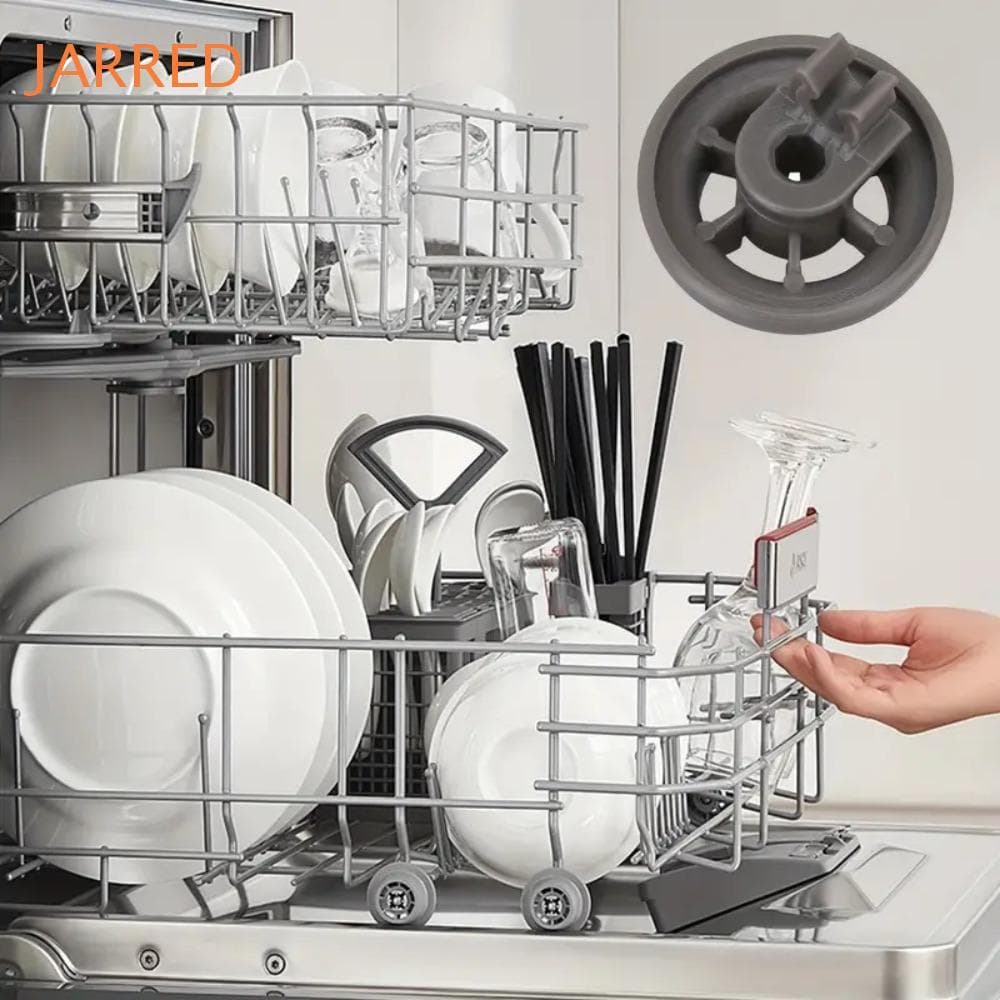 Rolo De Máquina De Lavar Louça JARRED , Roda De Rack De Prato Cinza Substituível , Pneus Convenientes De Plástico Duráve