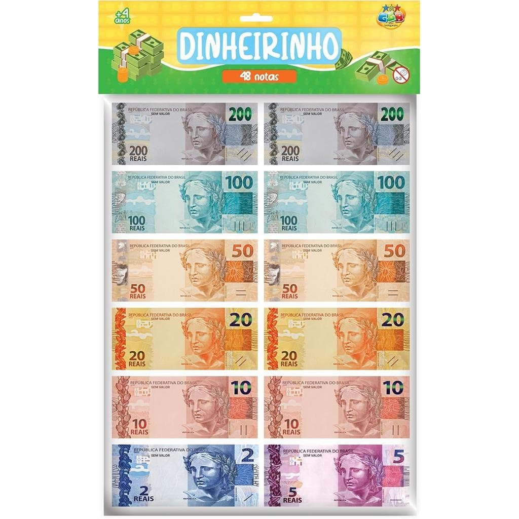 GGB Plast Kit Dinheirinho com 48 Notas autor Ggb plast Brinquedos (marca)