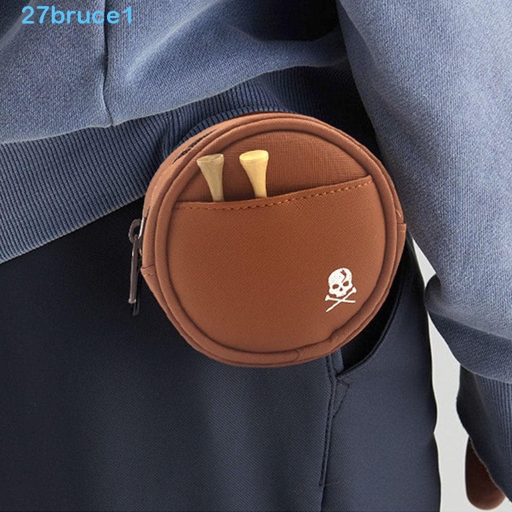 BRUCE1 Bolsa De Cintura Para Golfe , Suporte Camiseta De Couro , Estojo De Armazenamento De Zíper Protetor Portátil , Cl