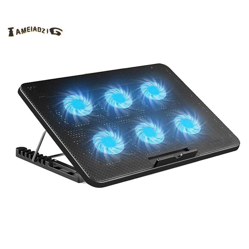 [Entrega Rápida T] Almofada De Resfriamento Para Laptop Cooler Com 6 Ventiladores Silenciosos 7 Altura E Velocidade Do V