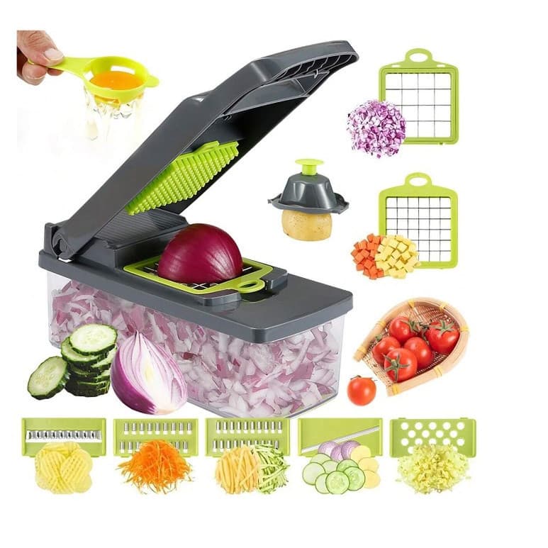 Fatiador Cortador Legumes Frutas Ralador 14 em 1 Multiuso