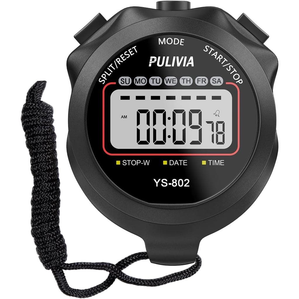 Cronômetro Temporizador Colo Split Digital Com Alarme De Calendário De Relógio , De Parada De Exibição Grande Para Espor