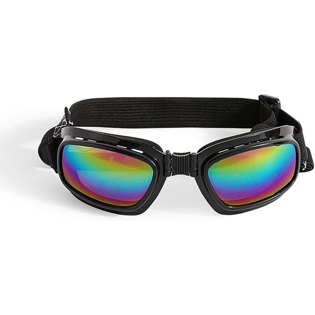 Óculos de sol para cães à prova de vento e com proteção UV, adequados para cães de focinho longo, equipados com uma tira