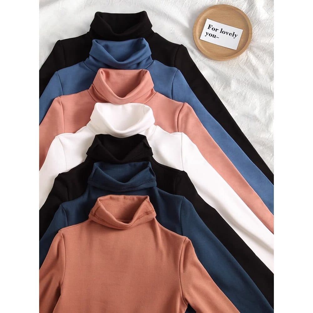 Miduli camisa de fundo para maternidade outono inverno estilo forro de lã de manga comprida Top gravidez primavera outon