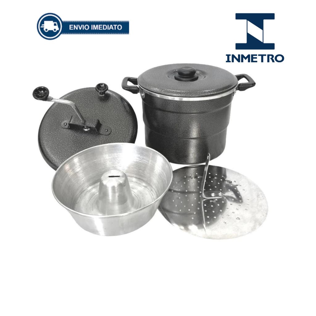 Cuscuzeiro Multiuso 4 em 1- Cuscuzeiro, Pipoqueira, Faz Pudim