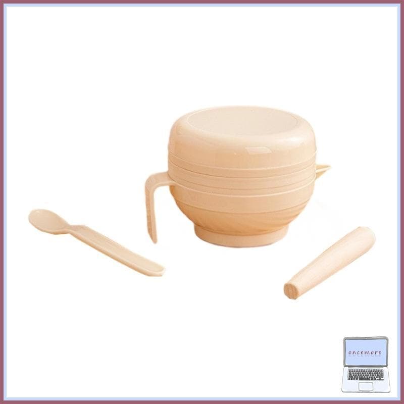 Uma Vez Tigela Preparação Infantil Alça Segura E Estrutura Portátil Eficiente Espaço Moedor Manual Bebê