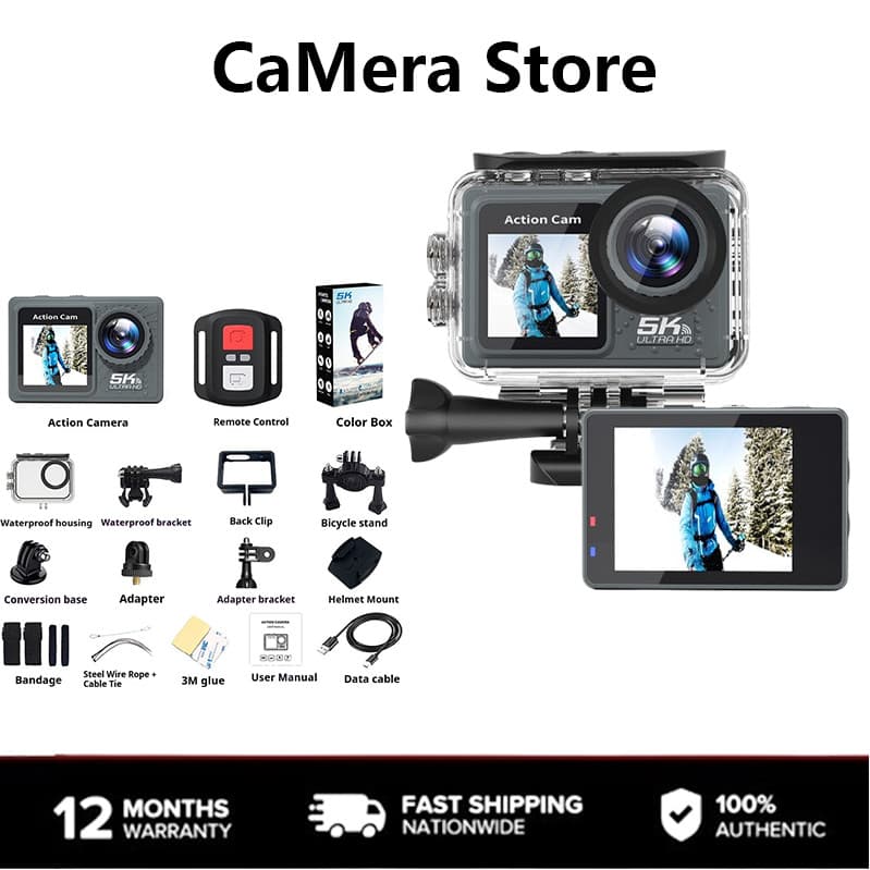 Camera Store F300AAR-G Câmera Esportiva Inteligente De Alta Definição 5K Transmissão WIFI À Prova D'água E Anti Vibração