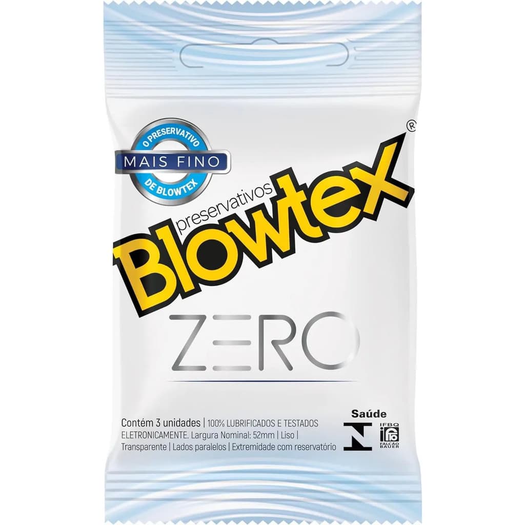 Preservativo Blowtex Zero com 3 Unidades
