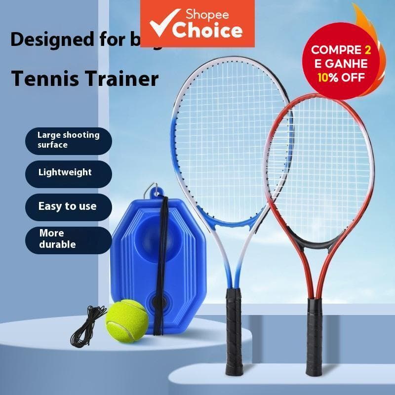 Novo Treinador de Tênis, Raquete de Tênis Única, Com Recuo de Corda, Auto Treinamento, Iniciante, Raquete de Tênis