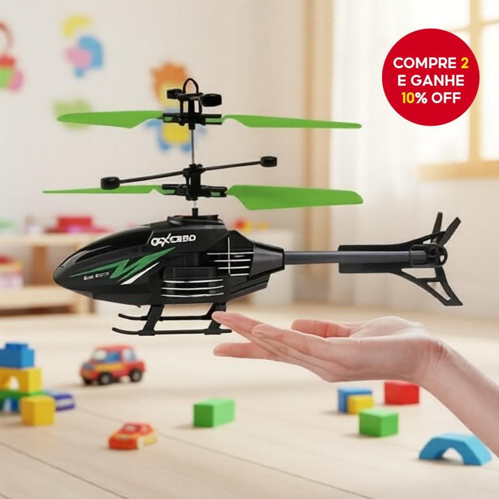  Aeronave de Controle Remoto de Dois Canais para Aprendizado Infantil: Edição Helicóptero (Apenas Controle Remoto)