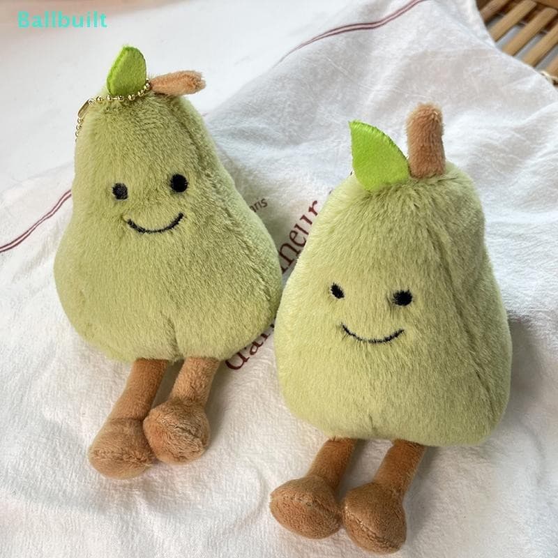 [BLU] Chaveiro De Brinquedo De Pelúcia De Pêra Verde , Desenho Animado , Fruta , Boneca Macia , Pingente , Carro , Mochi