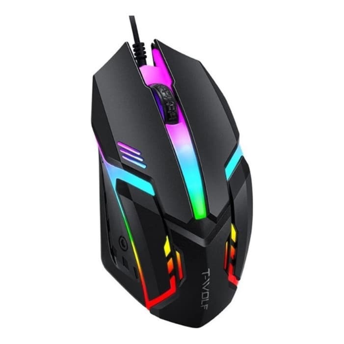 Mouse Gamer Para Jogo 1200 Dpi Óptico Com Led Rgb Usb Sb-s06