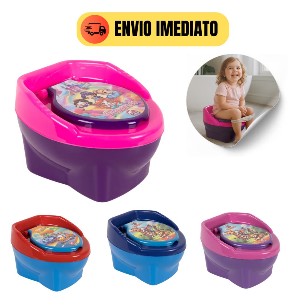 Penico de Transição 3 em 1 Bebê - Troninho Sanitário Infantil para Meninos e Meninas