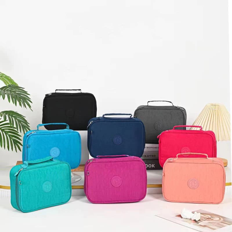 Kit1/2pcs Estojo Escolar com Compartimentos Duplos, Organizador Unissex Juvenil, Necessaire Grande com Alça e Divisórias