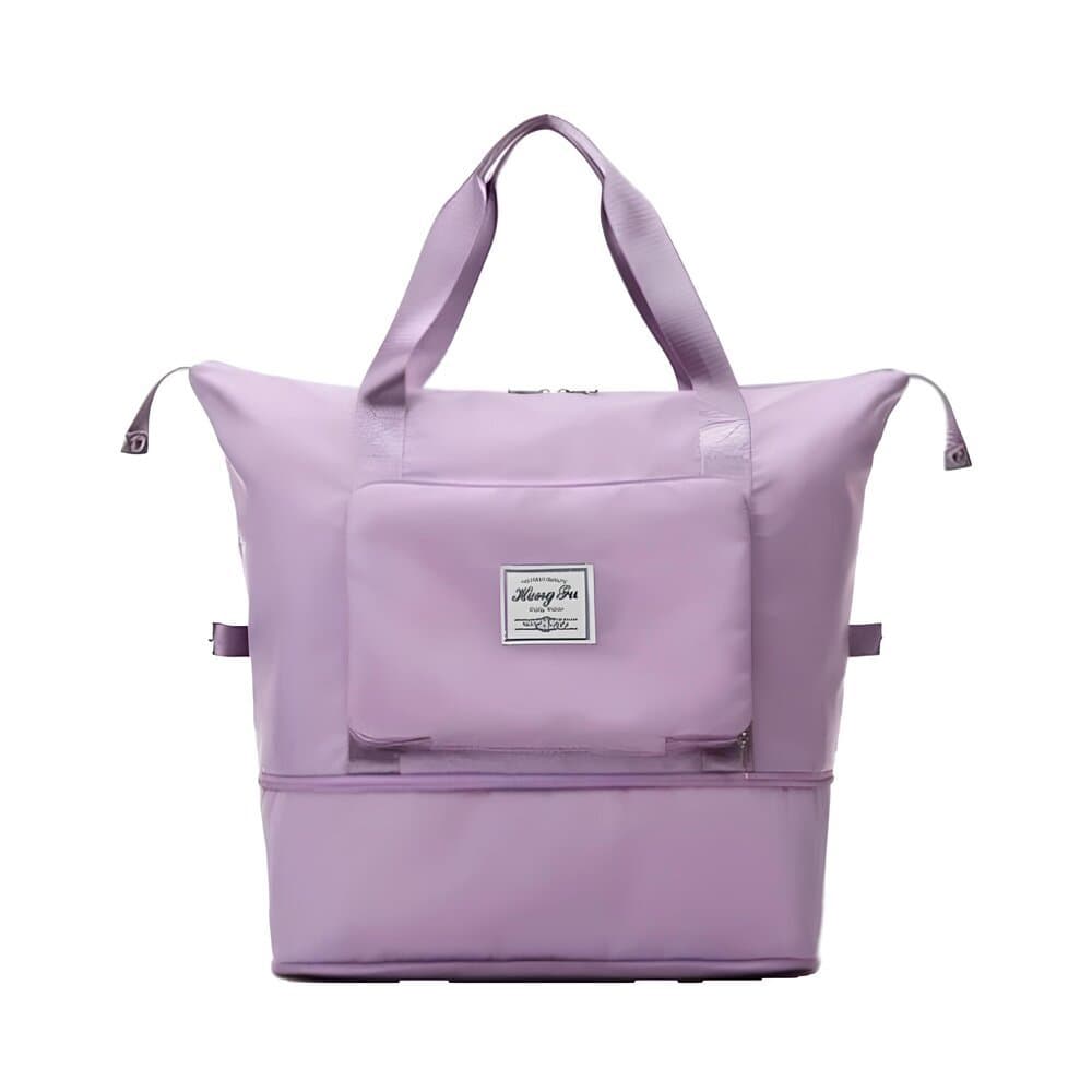 Bolsa de Viagem Dobrável Expansível 42L Tecido Oxford Compartimento Úmido/Seco - Leve e Prática