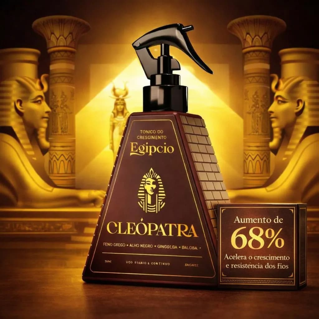SUPER Tônico do Crescimento Egípcio Cleópatra 250ml | Age na Raiz • Fórmula Concentrada • Crescimento Acelerado +70%