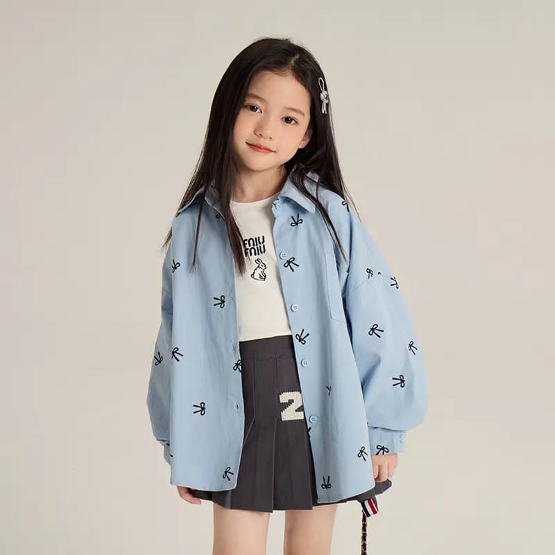 Meninas camisas primavera outono estilo 2025 novo estilo moda roupas infantis meninas primavera camisas casuais crianças