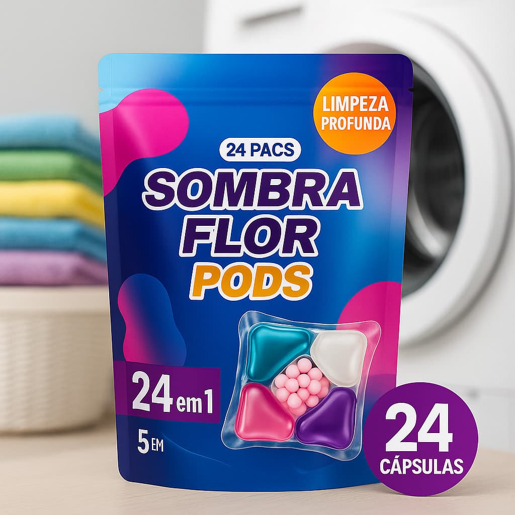 Lava Roupas em Cápsulas 24 Unid | 5 em 1 Anti-Manchas e Perfume de Longa Duração