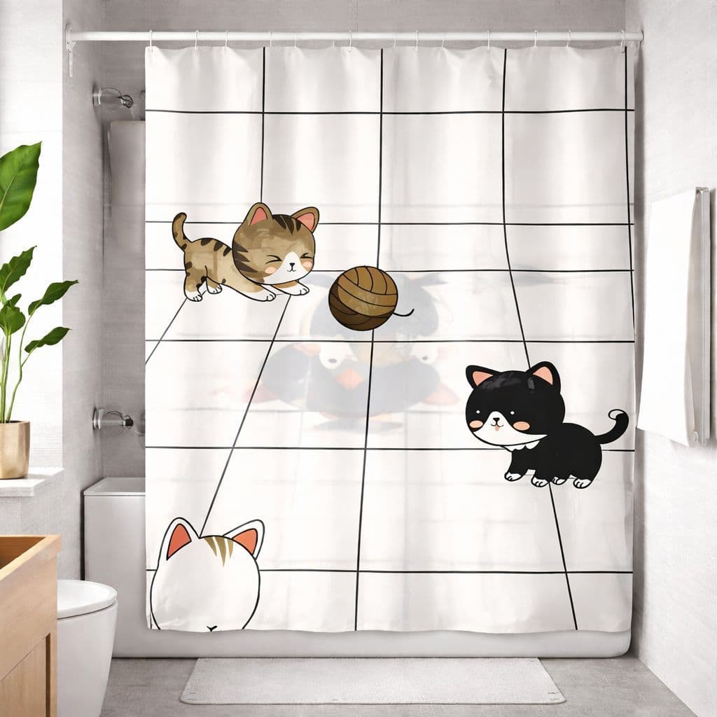 Cortina Box Banheiro PVC Estampada Antimofo Impermeável Resistente |3997| Novidade