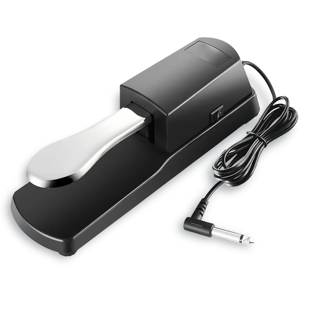 Pedal Sustain Universal para Teclado e Piano Digital com Plug P10 Yamaha Roland Durável Resistente Bertô