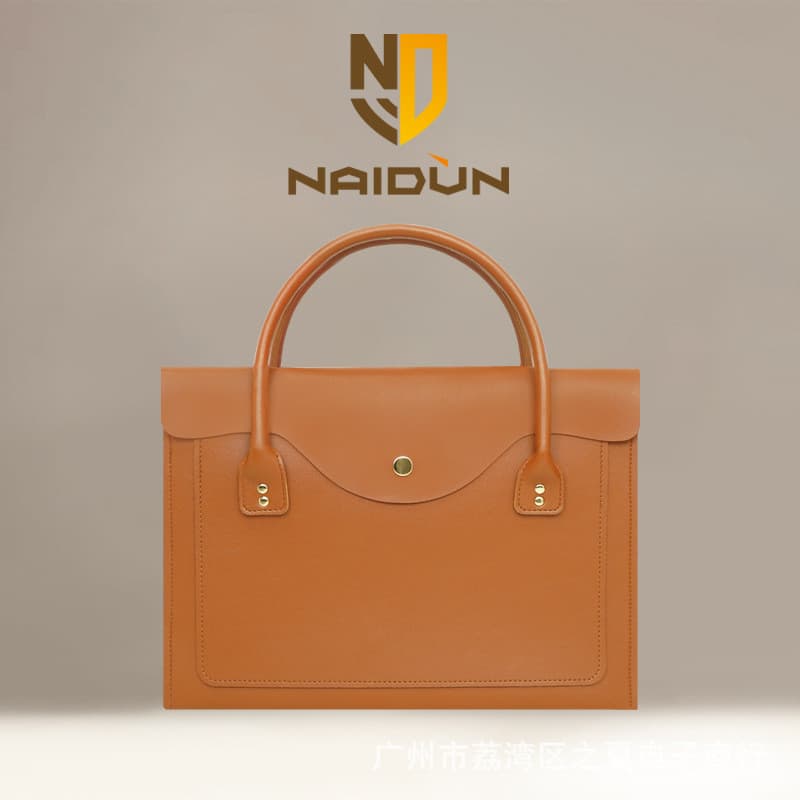 Bolsa para laptop NaiDun de 16 polegadas, à prova d'água, em couro PVC, bolsa para computador de 14 polegadas para mulhe