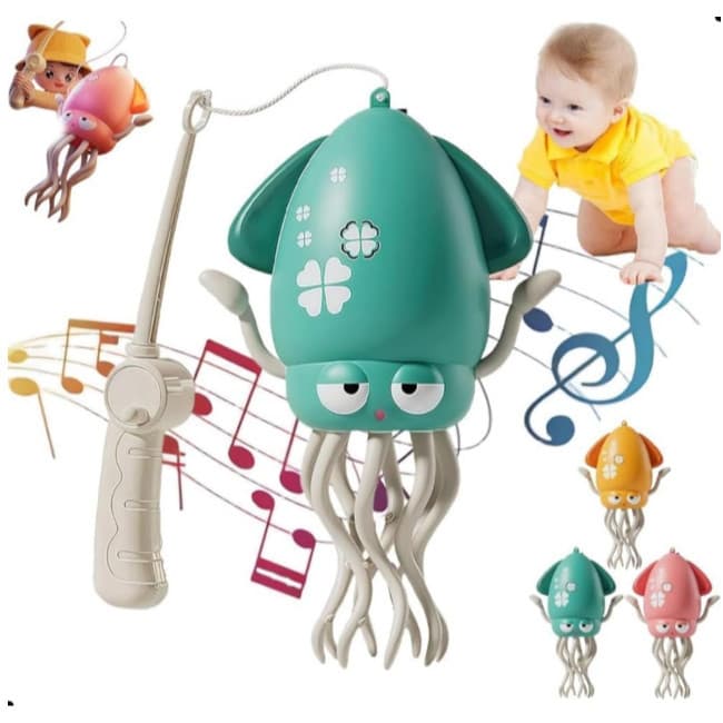 Polvo Dançante Automático, Brinquedo Educativo que Desvia de Obstáculos para Crianças-P21