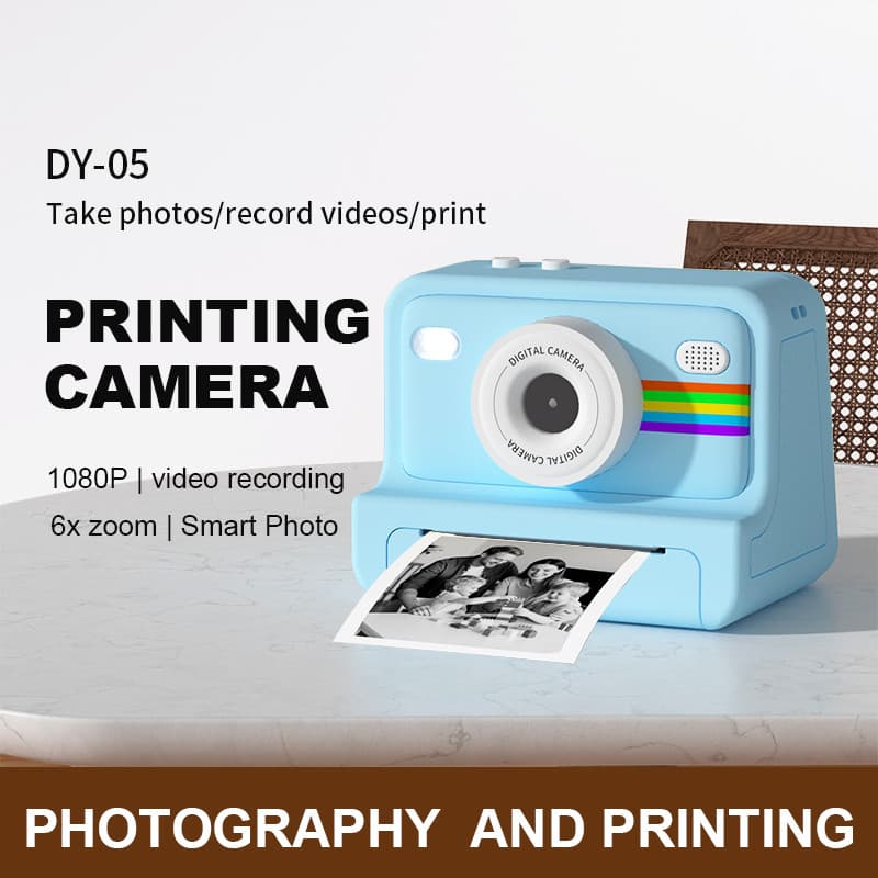 Camera Store DY05 Digital Cute Kids Photo Printing Câmera SLR De Alta Resolução Com Lente Dupla Para Presente Infantil