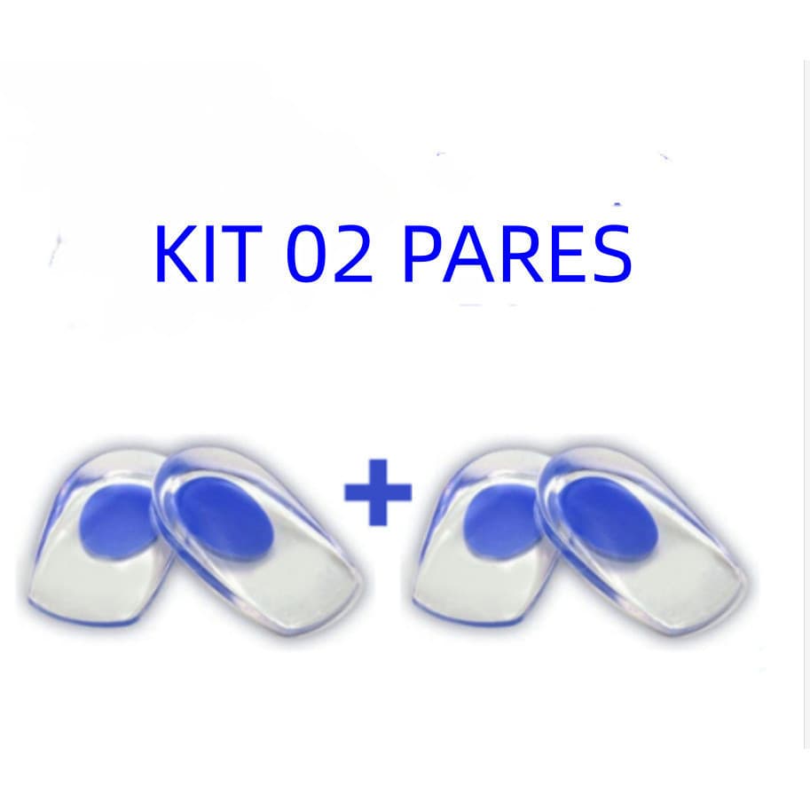 2 Pares Calcanheira de Silicone Gel Ortopédica Esporão Dor Anti Impacto JH