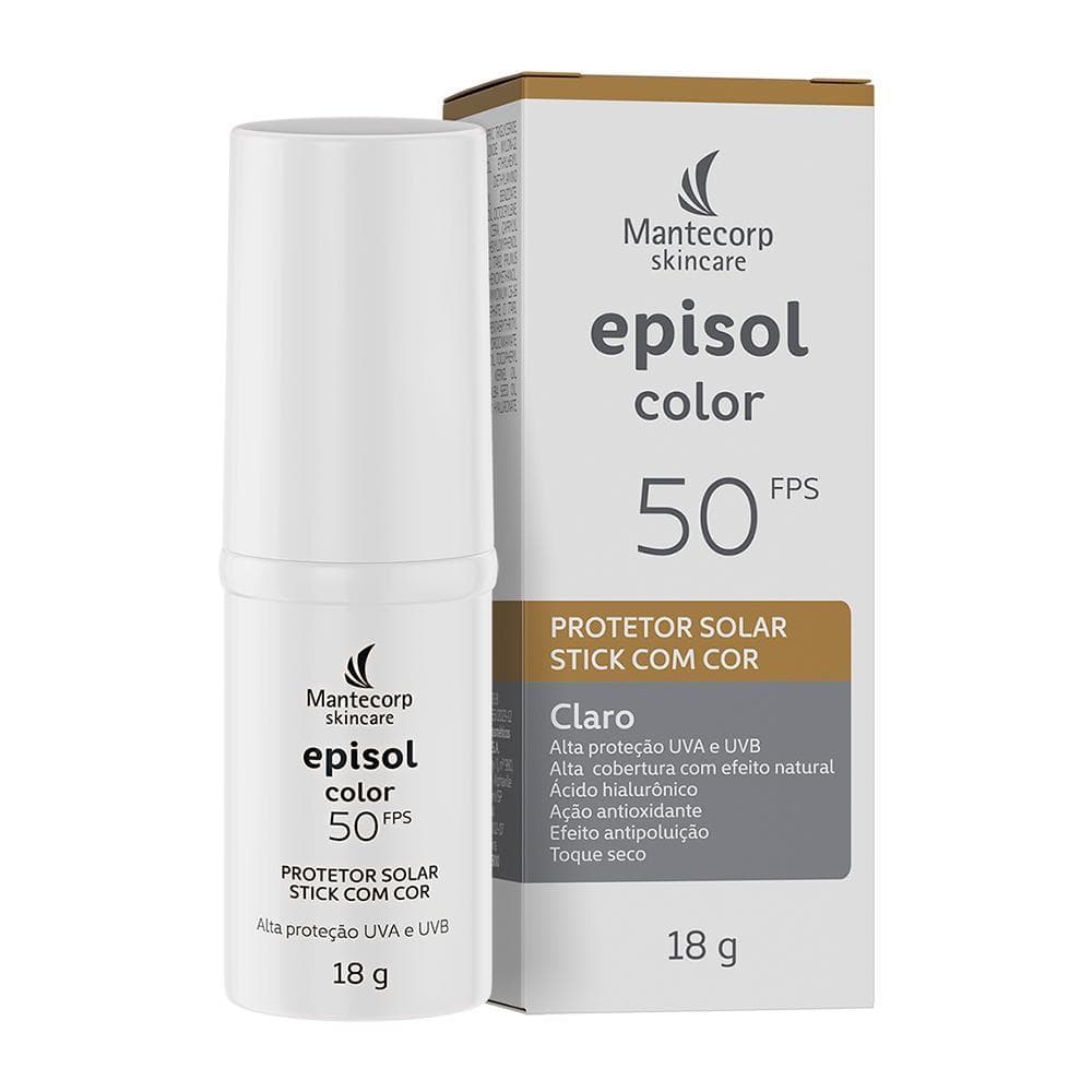 Protetor Solar Episol Color Stick FPS 50 | Claro 18g